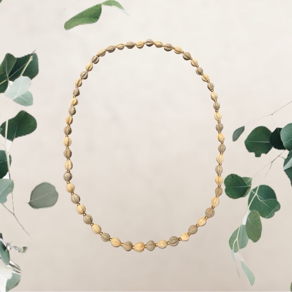 Beautiful Seed with Gold spacers  Necklace